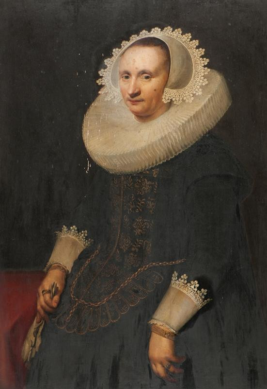 neznámý malíř holandský - Podobizna ženy v bílém čepci