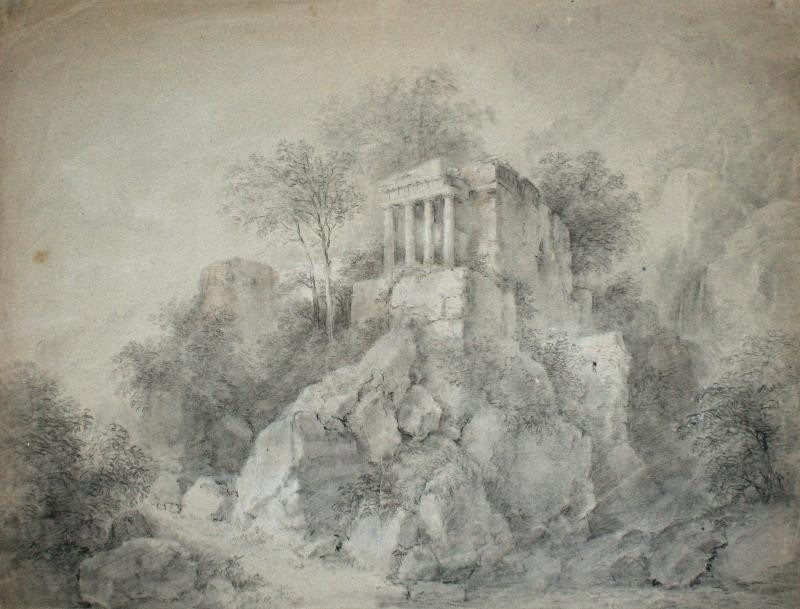 Josef Ethler - Antický chrámek v krajině