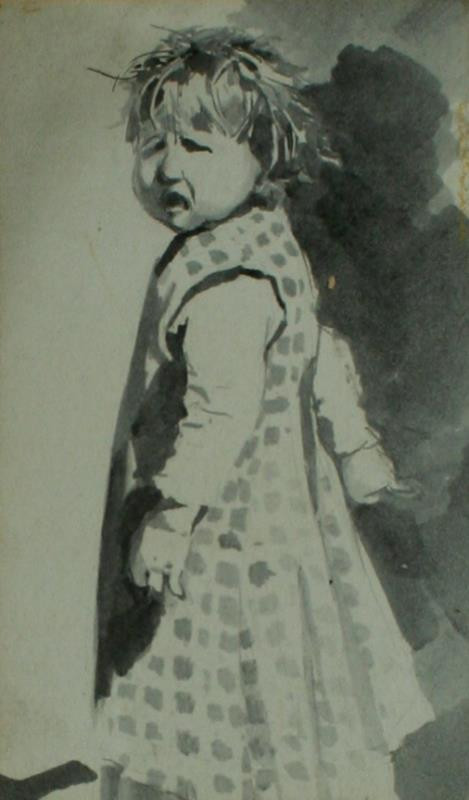 Luděk Marold - Studie dítěte (umělcův syn Ludvík)