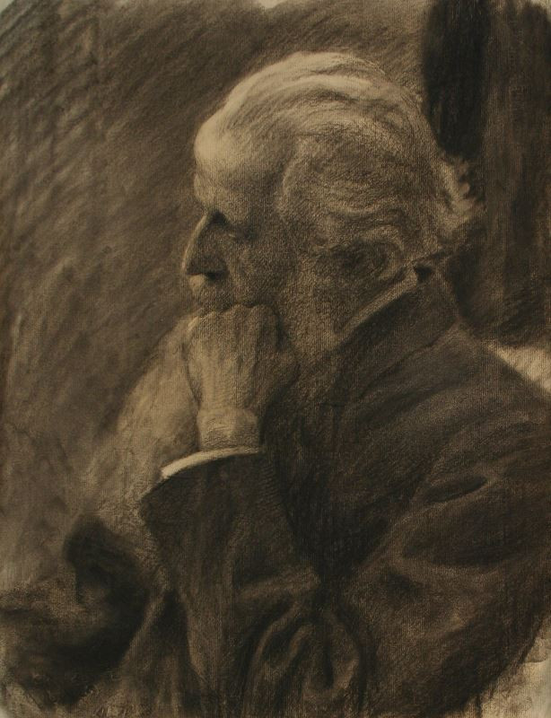 Jan Konůpek - Portrét starého muže z profilu