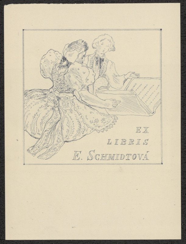 Oldřich Karel - Ex Libris E. Schmidtová