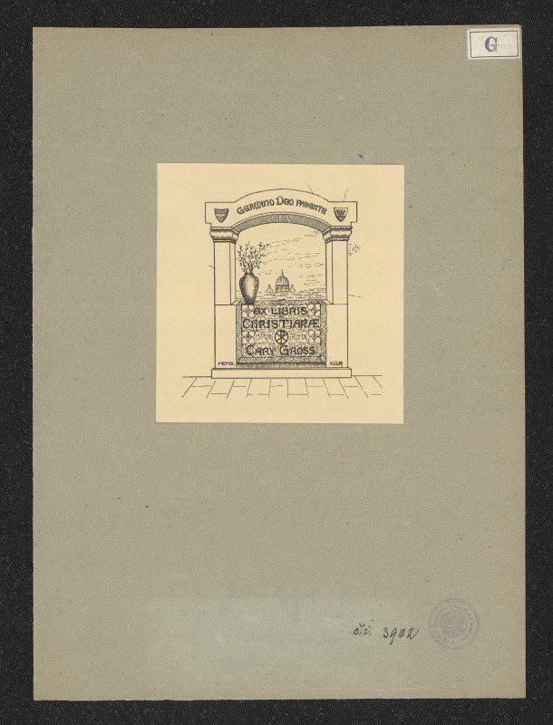 Kitty von Gise (Prinzessin zu Hohenlohe) - Exlibris Christianse Cary Gross