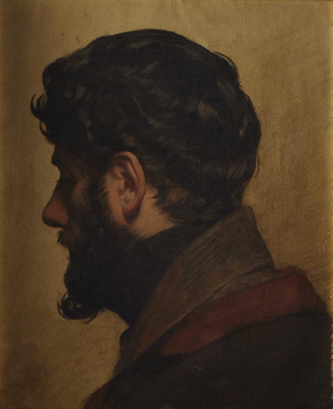 Friedrich von Amerling - Hlava muže (malíř Franz Brudermann)