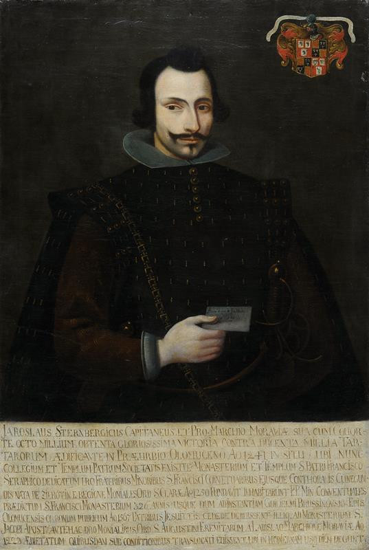 neznámý malíř španělský / katalánský (?) - Portrét šlechtice (dodatečně označen v nápisovém poli jako Jaroslava ze Šternberka)
