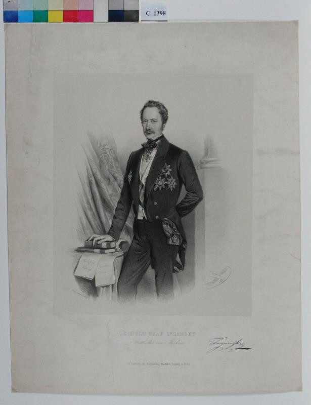 Eduard Kaiser - Podobizna  Leopolda  hraběte  Lažanského
