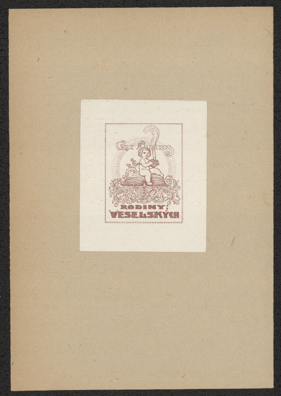 Antonín Häusler - Ex libris rodiny Veselských