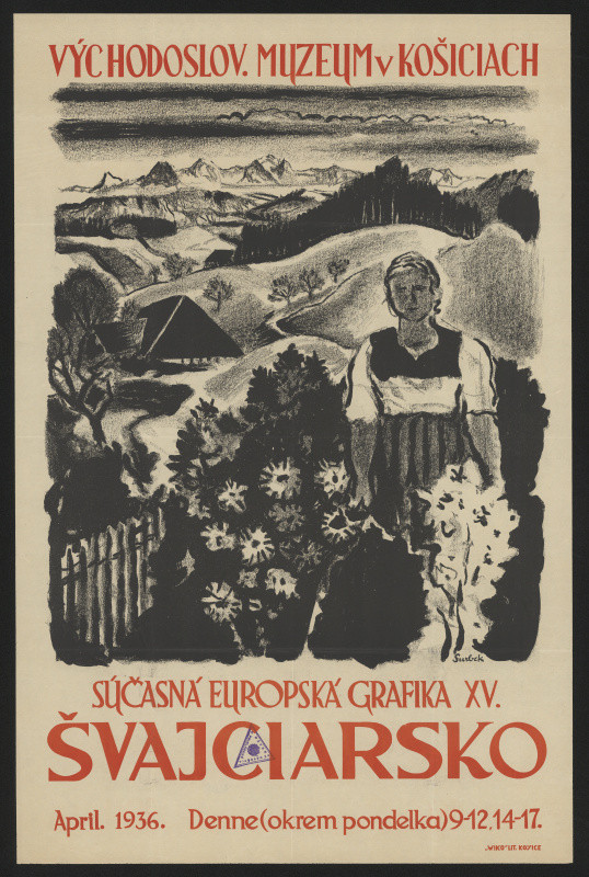 Surbek - Súčasná europská grafika XV. Švajčiarsko. Východoslov. Muzeum v Košiciach