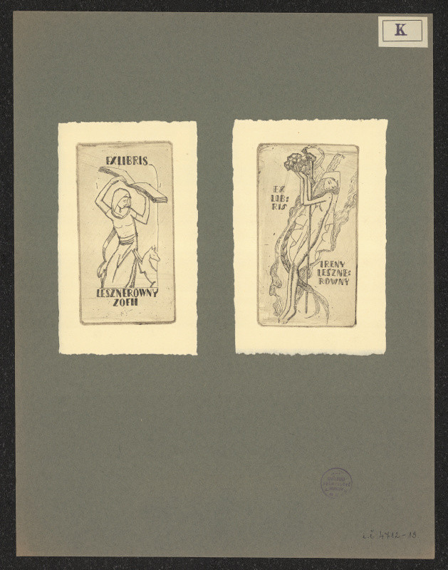 Maria Kulikowska - Exlibris Ireny Lesznerowny