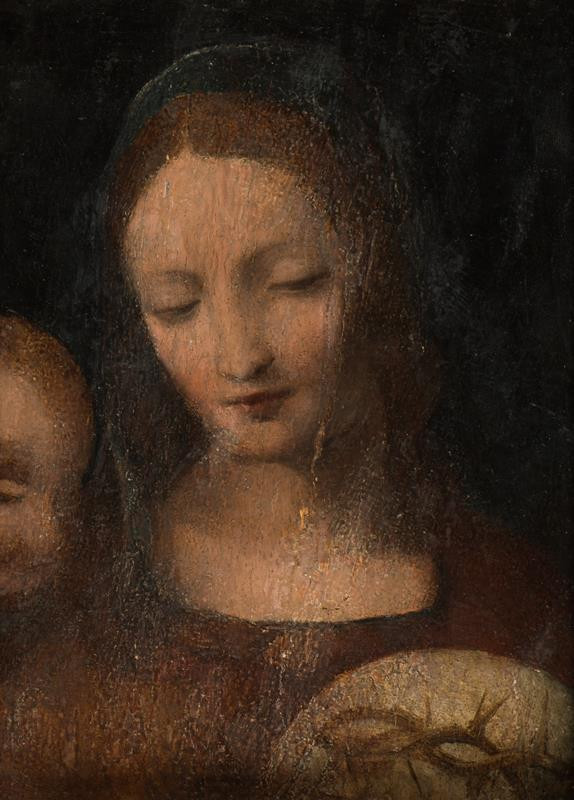 neznámý malíř lombardský - Hlava Marie (torzo obrazu piety)