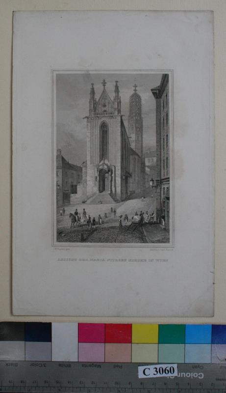 Carl (Karl) Rauch - Aussicht  der  Maria  Stiegen  Kirche  in  Wien