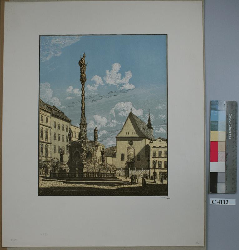 Karel Vik - Mariánský sloup na náměstí v Olomouci