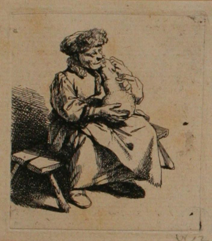 Cornelius Pieterszoon Bega ( Begeyn) - Žena držící velký hrnec