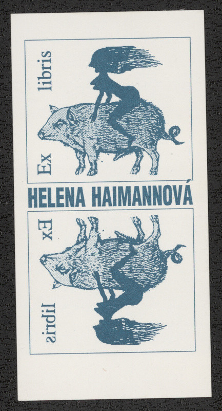 Václav Houf - Ex libris Helena Haimannová