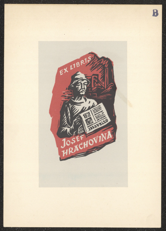 Václav Bilovský - Ex libris Josef Hrachovina