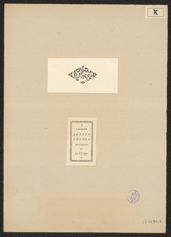 Marian Kaszprzak - Exlibris Józefa Chudka