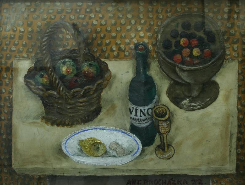Antonín Procházka - Zátiší s ovocem a citronem na talíři