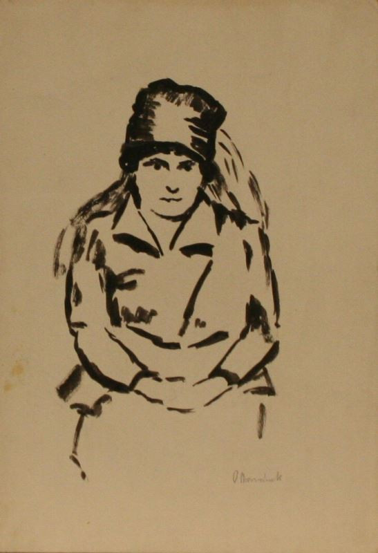 Otakar Marvánek - Sedící žena