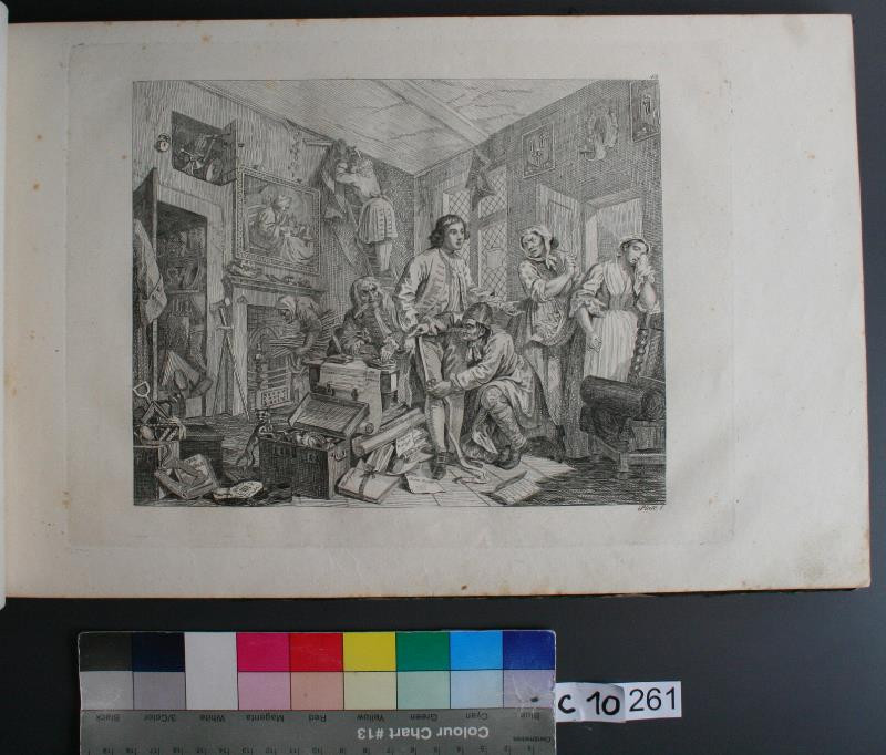 William Hogarth - Plate 1. in Hogarths Kupferstiche