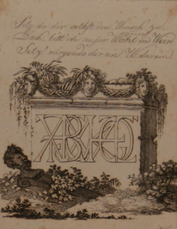 Josef Axmann - Lístek  do  památrníku , 1815