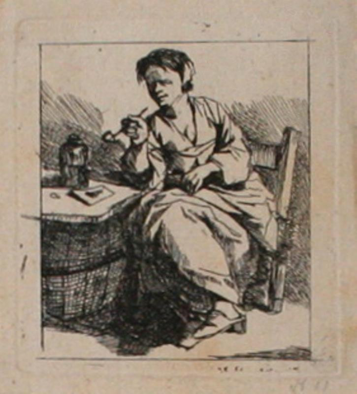 Cornelius Pieterszoon Bega ( Begeyn) - Žena s dýmkou