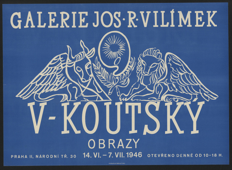 neznámý - V. Koutský, obrazy, Galerie Jos. R. Vilímek, Praha II., ...1946