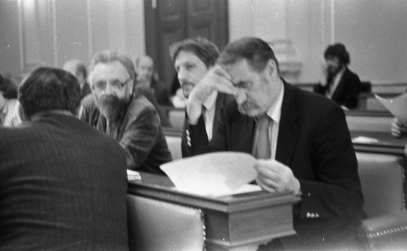 Dagmar Hochová - V jednacím sále České národní rady, jaro 1991