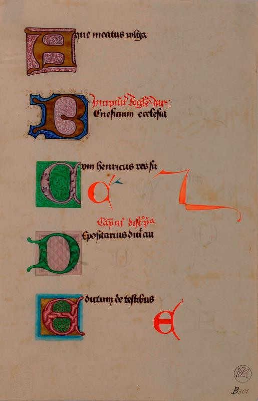 Mořic (Mauritz) Vilém Trapp - Ukázky písma z 15.stol.