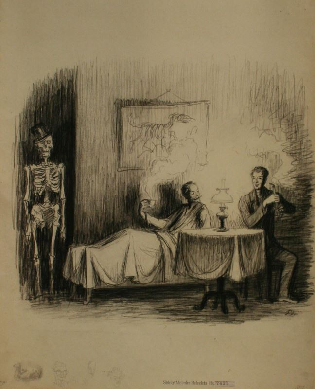 Petr Dillinger - Ilustrace k povídce Starý mládenec