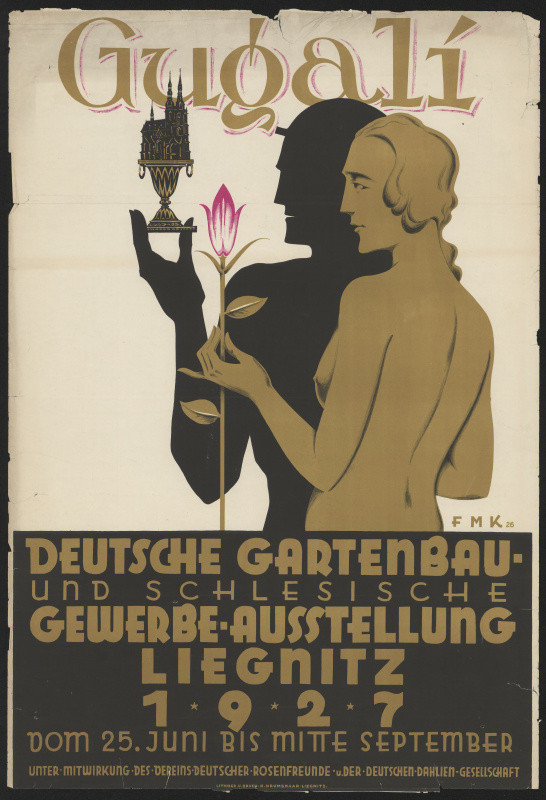 signatura F.M.K. - GUGALI Deutsche  Gartenbau- und Schlesische Gewerbe-Ausstellung, Liegnitz 1927