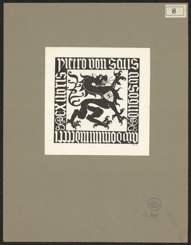 v. S. Salis - Ex libris Pietro von Salis
