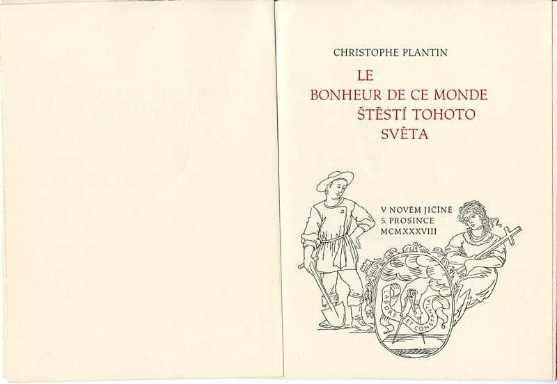 Kryl & Scotti, Christopher Plantin, Oldřich Menhart - Le bonheur de ce monde. Štěstí tohoto světa