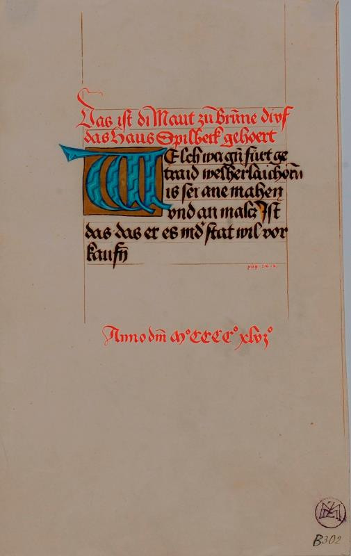 Mořic (Mauritz) Vilém Trapp - Ukázky písma z 15.stol.
