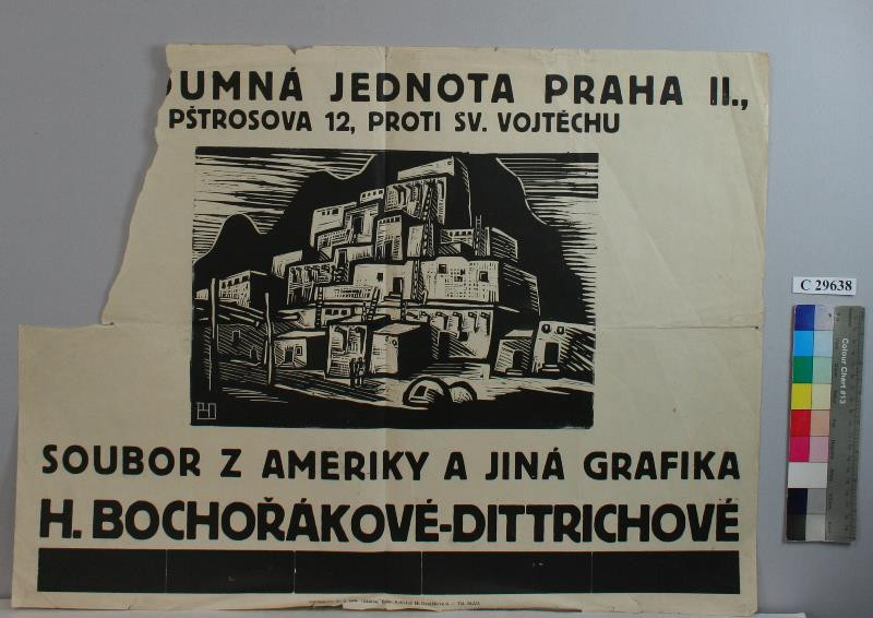 Helena Bochořáková-Dittrichová - Plakát k výstavě v Krasoumné jednotě