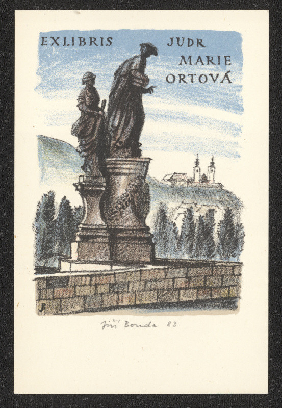 Jiří Bouda - Ex libris JUDr. Marie Ortová