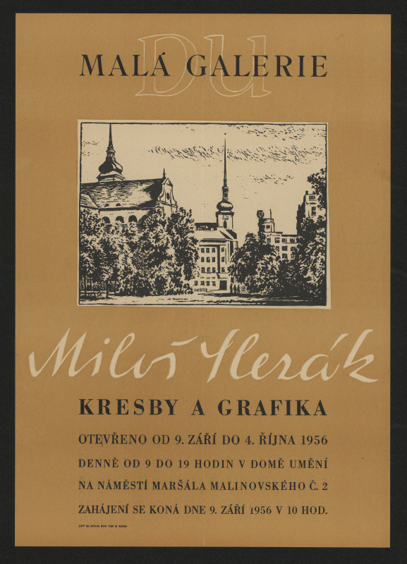 Miloš Slezák - Miloš Slezák, kresby a grafika v Malé galerii DU Brno