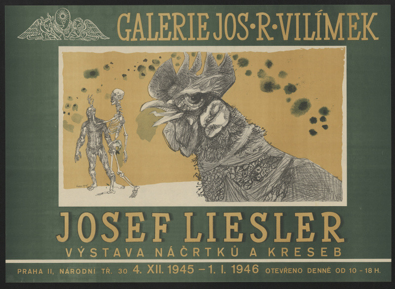 neznámý - Josef Liesler, Výstava náčrtků a kreseb. Galerie Jos. R. Vilímek, Praha II. ... 1945-1946