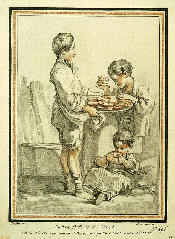 Gilles Antoine Demarteau/1750 - Mísa koláčů (Mladí labužníci)