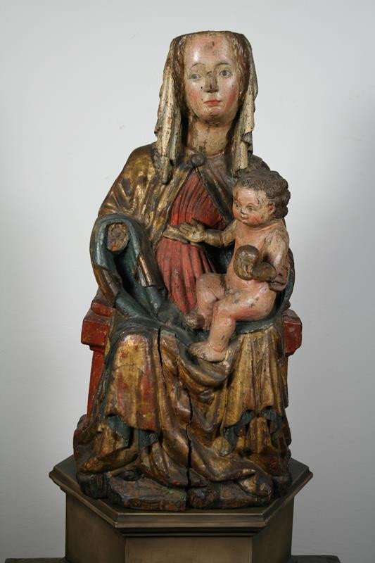 neznámý sochař moravský - Sedící Madona s Ježíškem