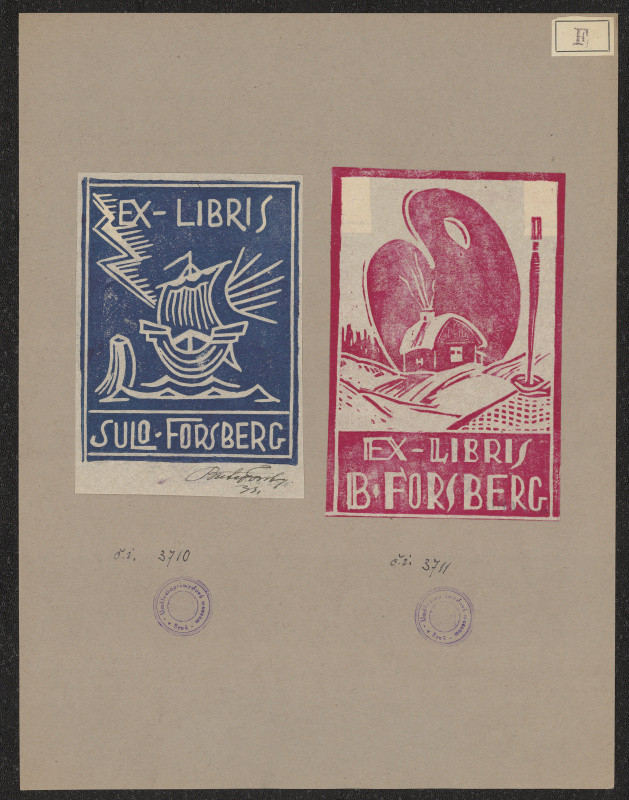 neurčený autor - Ex libris Sulo Forsberg