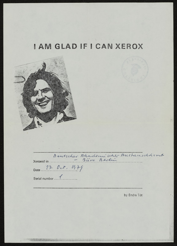 Endre Tót - I Am Glad I Can Xerox
