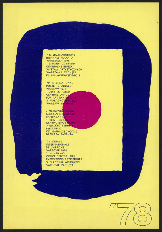 W. Zamecznik - 7 miedzynarodowe biennale plakatu Warszawa 1978