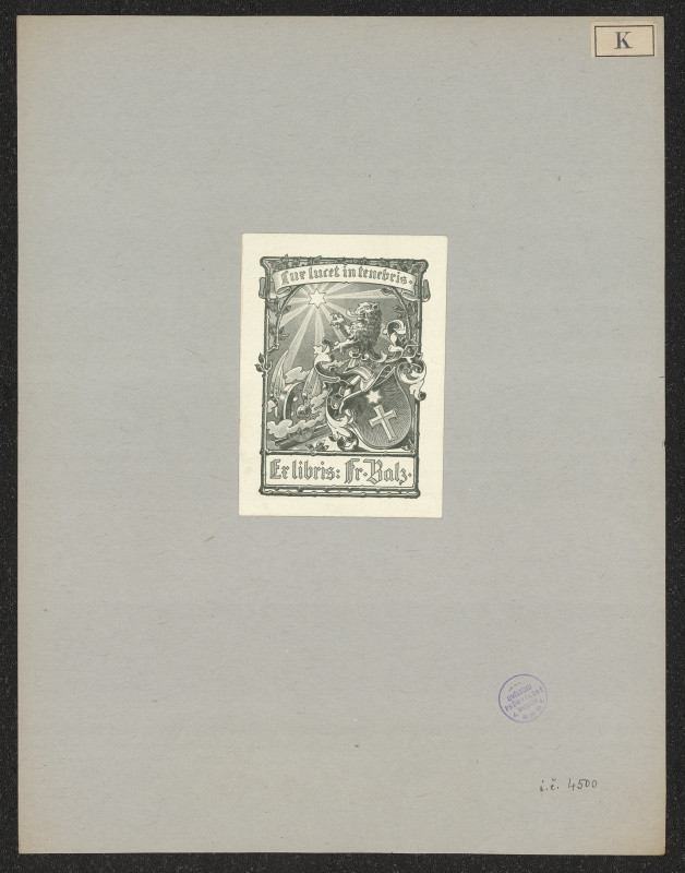 Richard Ernst Kepler - Ex libris Fr. Balz