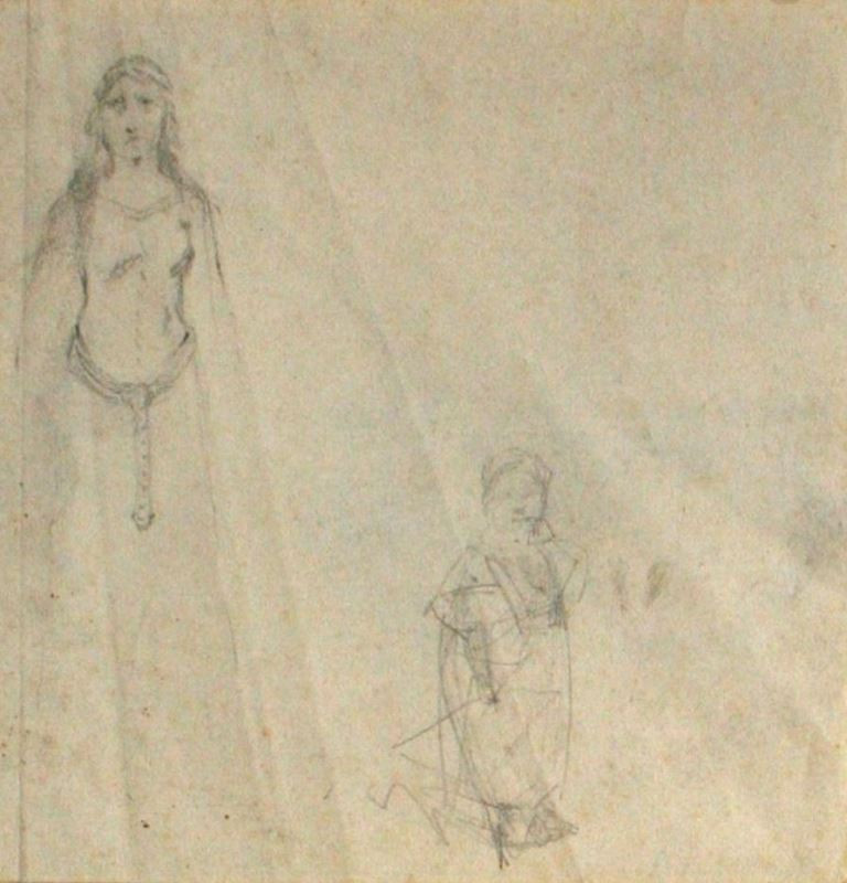 Alfons Mucha - Studie postavy ženy