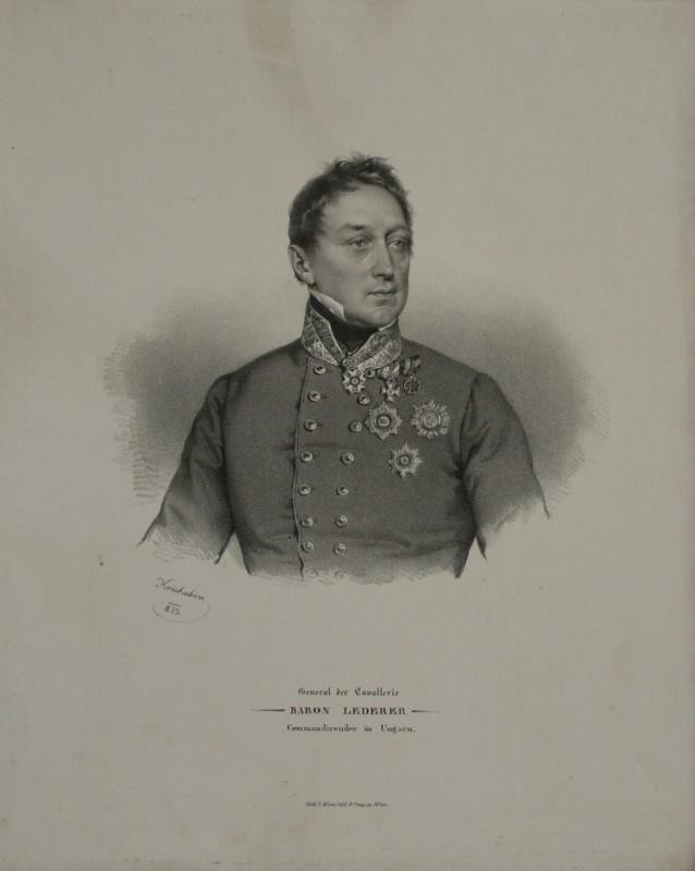 Josef Kriehuber - Podobizna generála bar. Lederera