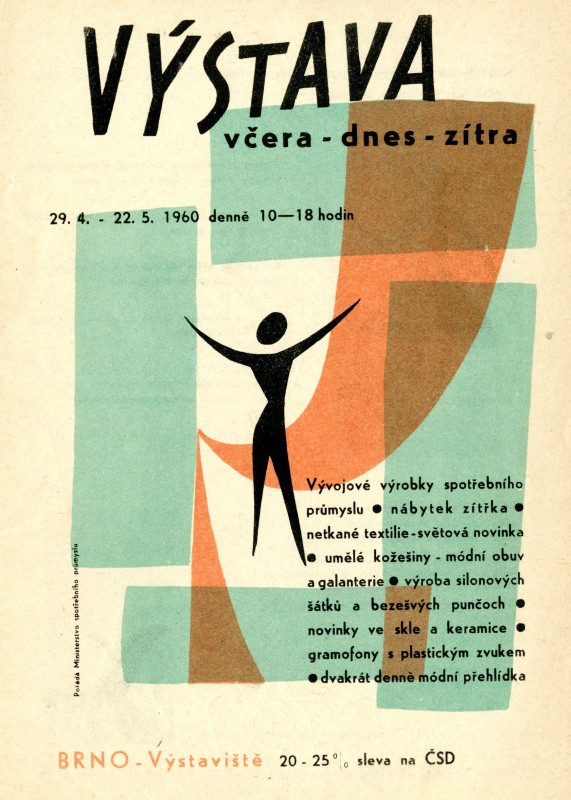Jan Rajlich st. - Výstava Včera - dnes - zítra 29.4..22.5.1960 Brno - Výstaviště