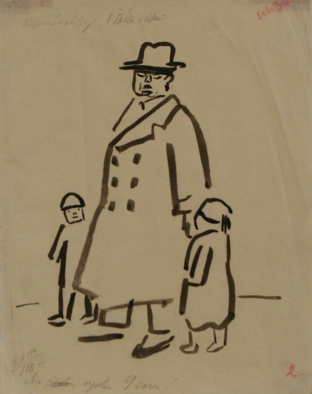 Alfred Justitz - Václav Špála s dětmi