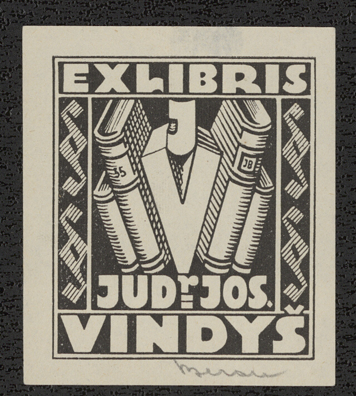 Jaro (Jaroslav) Beran - Exlibris JUDr. Jos. Vindyš