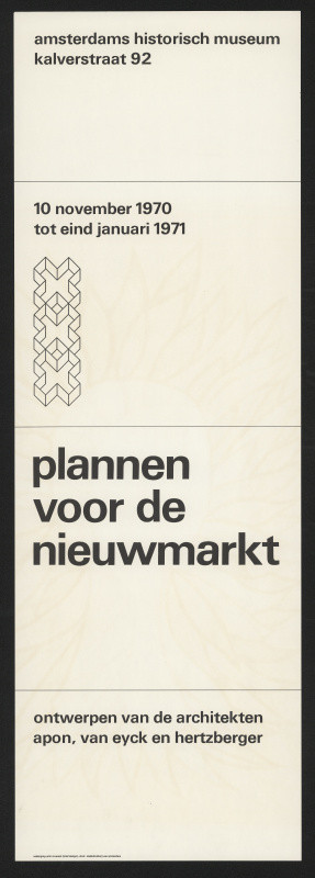 Wim (Willm Hendrick) Crouwel - Plannen  Voorde Nieuwmarkt