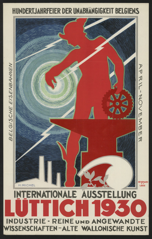 Hans Michel - Internationale Aussstellung Lüttich 1930. Belgische Eisenbahnen Hundertjahrfeier
