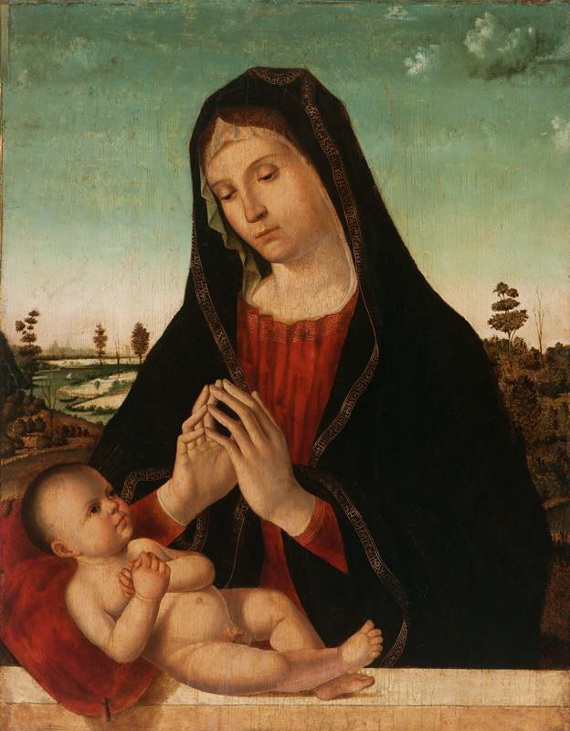 Antonello da Saliba - okruh - Madona s dítětem